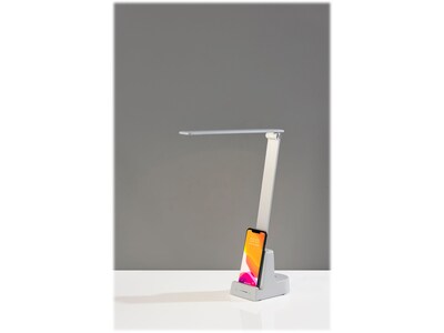 Simplee Adesso Cody LED Desk Lamp, 24.5", Matte White (SL4922-02)