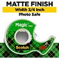 Scotch Magic Tape with Dispenser, Invisible, 3/4 in x 650 in, 6 Tape Rolls, Clear, Home Office and Back to School Supplies