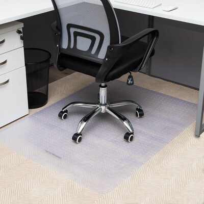 Mind Reader Carpet Chair Mat, 35" x 47'', Low-Pile, Clear (OFFCREC-CLR)