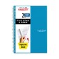 Five Star® 2-Subject Wirebound Notebook, 6" x 9.5", Medium/College Rule, 100 Sheets, Assorted Colors (52111B-US)