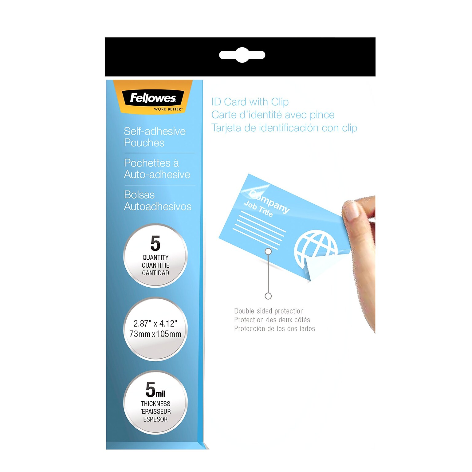 Fellowes Self Sealing Laminating Pouch, 5 Mil, 5/Pack (5220701)