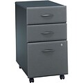 Bush Business Furniture Cubix Collection in Slate Finish; 3-Drawer File, Ready to Assemble