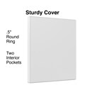 Simply® View Economy Binders with Round Rings, White, 1/2