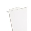 Smead FasTab Recycled Hanging File Folder, 1-Tab, Letter Size, White, 20/Box (64002)