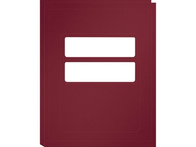 ComplyRight Double-Window Tax Presentation Folder, Burgundy, 50/Pack (FBU11)