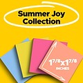Post-it Super Sticky Notes, Summer Joy Collection, 90 Sheet/Pad, 8 Pads/Pack (622-8SSJOY)