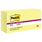 Post-it Super Sticky Notes, 3" x 3", Canary Collection, 90 Sheet/Pad, 12 Pads/Pack (65412SSCY)