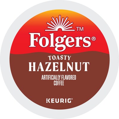 Folgers Hazelnut Cream Coffee Keurig® K-Cup® Pods, Medium Roast, 24/Box (6109)