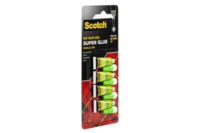 Scotch Single Use Super Glue, 0.17 oz., 4/Pack (AD119)