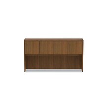 Alera Valencia Series Hutch, 3-Comp, 64.75w x 15d x 35.38h, Modern Walnut