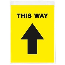 Avery Directional This Way Preprinted Floor Decals, 8 x 10.5, Yellow/Black, 5/Pack (83022)