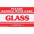 Shipping & Pallet Labels; 3x5  Please Handle With Care Glass, 500 labels/Roll