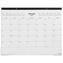 2024 Staples 22 x 17 Desk Pad Calendar, Black (ST12951-24)