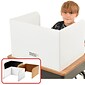 Classroom Products Foldable Cardboard Freestanding Privacy Shield, 13"H x 20"W, White, 30/Box (1330 WH)