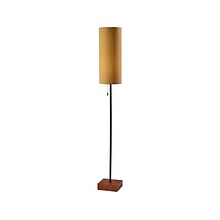 Adesso Trudy 62 Walnut Floor Lamp with Mustard Yellow Drum Shade (1569-28)