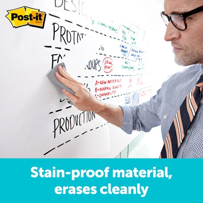 Post-it® Super Sticky Dry Erase Surface, 3' x 4' (DEF4x3)