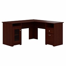 Bush Furniture Cabot L Shaped Desk, Harvest Cherry (WC31430K)