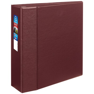 Avery Heavy Duty 4 3-Ring Non-View Binders, D-Ring, Maroon (79-364)