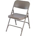 National Public Seating Premium All-Steel Folding Chairs; Grey
