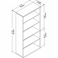 Bush Business Furniture Studio C 72.8"H 5-Shelf Bookcase with Adjustable Shelves, Storm Gray Laminate (SCB136SG)