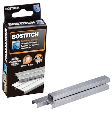 Bostitch Premium Standard Staples, 0.25 Leg Length, 5000 Staples/Box (SBS191/4CP)