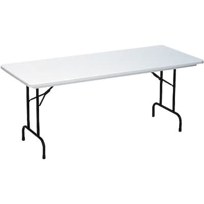 Correll® 24D x 48L Heavy Duty Plastic Folding Table; Gray Granite Top