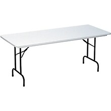 Correll® 24D x 48L Heavy Duty Plastic Folding Table; Gray Granite Top