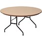Correll® 60" Heavy Duty Round Plastic Folding Table; Mocha Granite Top