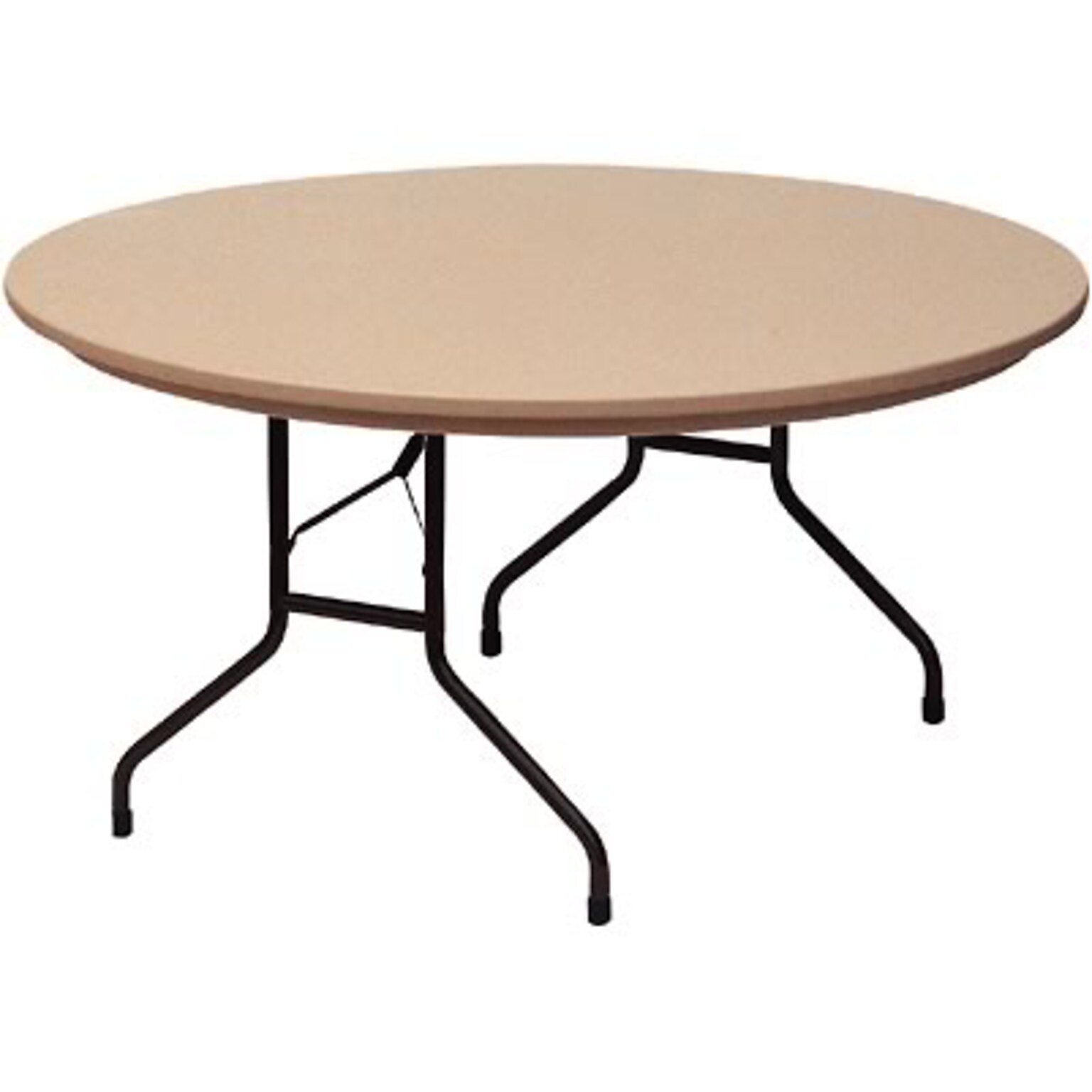 Correll® 60 Heavy Duty Round Plastic Folding Table; Mocha Granite Top