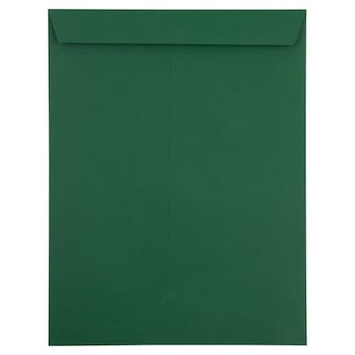 JAM Paper Open End Catalog Envelopes, 10 x 13, Dark Green, 25/Pack (31287538)