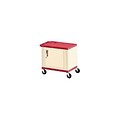 H. Wilson® 26H Tuffy Plastic Carts with Cabinet; Red