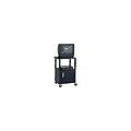 H. Wilson® 42H Deluxe Mobile Carts w/Cabinet; Black