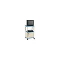 H. Wilson® 34H Deluxe Mobile Carts with Cabinet; Blue