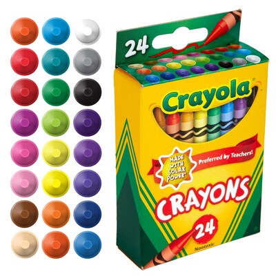 Crayola® Crayons, Assorted Colors, 24/Box (523024)
