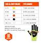Ergodyne ProFlex 7141 Hi-Vis Nitrile Coated Cut-Resistant Gloves, ANSI A4, Lime, Small, 12 Pair (17832)