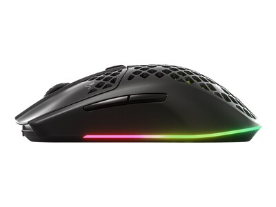 SteelSeries AEROX 3 Wireless Optical Gaming Mouse, Onyx Black Matte (62612)