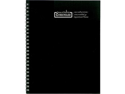 2024-2025 House of Doolittle 8.5 x 11 Academic Monthly Planner, Leatherette Cover, Black (26302-25