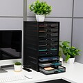 Mind Reader Network Collection 10-Drawer Metal Mesh Storage Organizer, Black (10CABMESH-BLK)