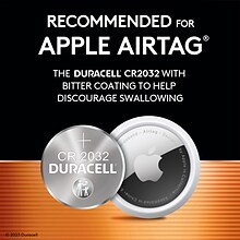 Duracell 2032 Lithium Battery, 3V, 2/Pack (DURDL2032B2PK)