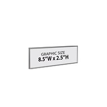 Azar Nameplate Holder, 2.5 x 8.5, Clear Acrylic, 10/Pack (122018)