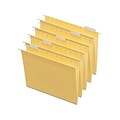 Quill Brand® Hanging File Folders, 1/5-Cut, Letter Size, Yellow, 25/Box (7387QYW)