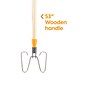 Coastwide Professional™ 53" Wedge Dust Mop Frame and Handle, Wood (CW56768)