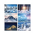 Better Office Coldscape Snow Cards with Envelopes, 4 x 6, Assorted Colors, 50/Pack (64578-50PK)