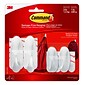 Command Small and Medium Hooks, White, 2-Small Command Hooks, 2-Medium Command Hooks, 2-Pairs (4-Command Strips) (17081-2VPES)