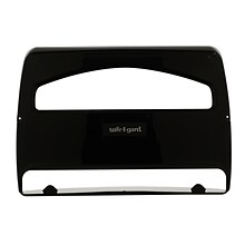 Georgia-Pacific Safe-T-Guard Toilet Seat Cover Dispenser, Half-fold, Black, 10/Carton (57748)