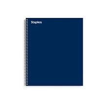 Staples Premium 5-Subject Notebook, 8.5 x 11, College Ruled, 200 Sheets, Blue (TR58364)