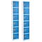 AdirOffice 72 6-Tier Key Lock Blue Steel Storage Locker, 2/Pack (629-206-BLU-2PK)