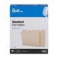 Quill Brand® File Folders, 1/5-Cut Assorted, Letter Size, Manila, 100/Box (740139)