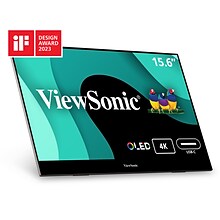 ViewSonic Portable 15.6 60 Hz Monitor, Black (VX1655-4K-OLED)