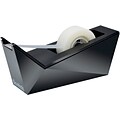 Scotch® Desktop Tape Dispenser, Facet Design, Metallic Black Finish (C17-MB-0)